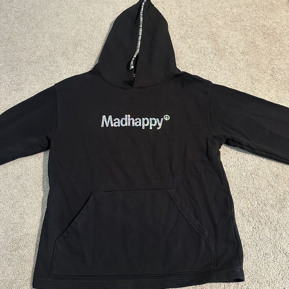Madhappy Reflective Foil Hoodie sweatshirt Black small